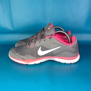 Nike Flex Trainer 5 Cool Grey Pink Athletic Sneakers Women's 9 724858-003